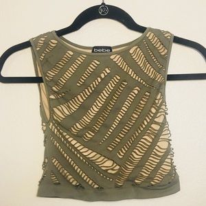 NWOT Authentic Bebe Crop Top